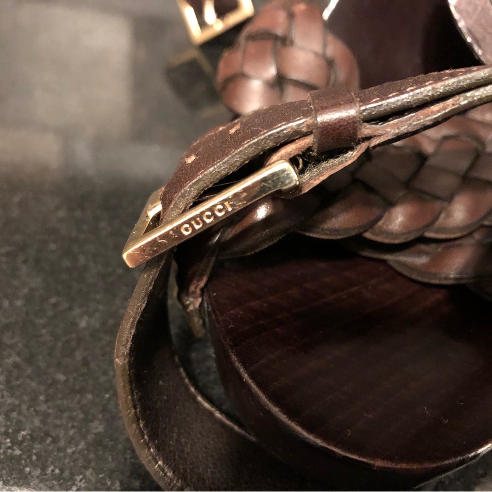 Gucci Braided Platform Sandals - image 7